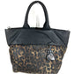 PRADA Logo Leopard Pattern Bag Shoulder Bag Tote Bag Shoulder Bag Nylon Unisex Black