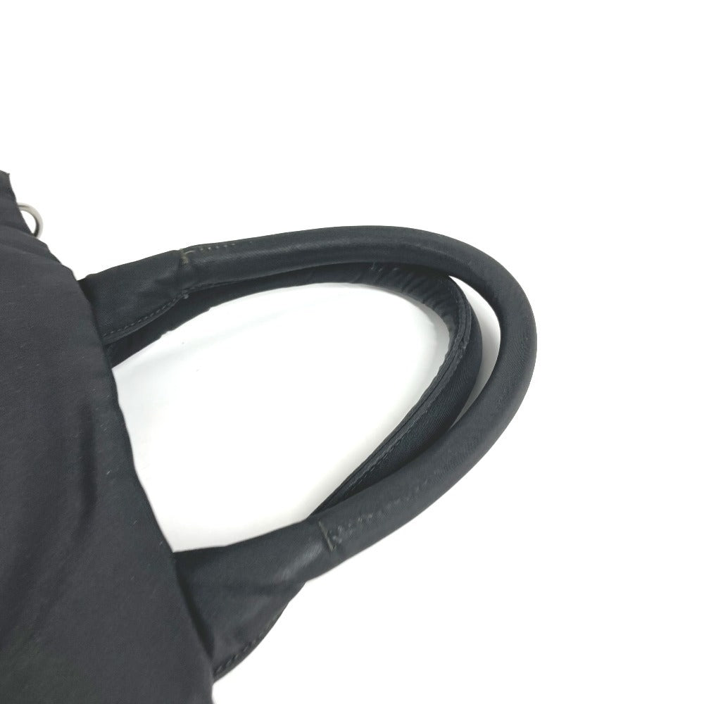 PRADA Logo Leopard Pattern Bag Shoulder Bag Tote Bag Shoulder Bag Nylon Unisex Black