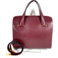 CARTIER Must-Line Logo 2-Way Bag Tote Bag Handbag Business Bag Leather Unisex Wine Red