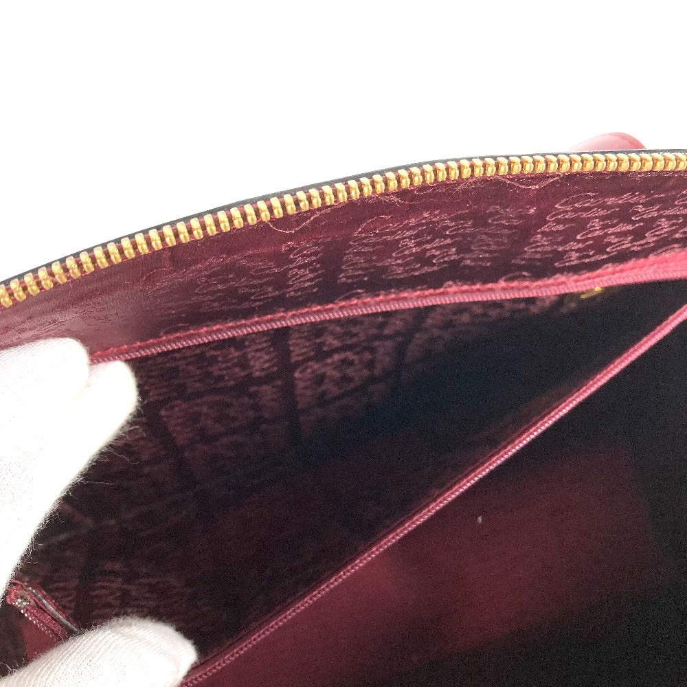 CARTIER Must-Line Logo 2-Way Bag Tote Bag Handbag Business Bag Leather Unisex Wine Red