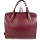 CARTIER Must-Line Logo 2-Way Bag Tote Bag Handbag Business Bag Leather Unisex Wine Red