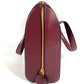 CARTIER Must-Line Logo 2-Way Bag Tote Bag Handbag Business Bag Leather Unisex Wine Red