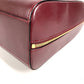 CARTIER Must-Line Logo 2-Way Bag Tote Bag Handbag Business Bag Leather Unisex Wine Red