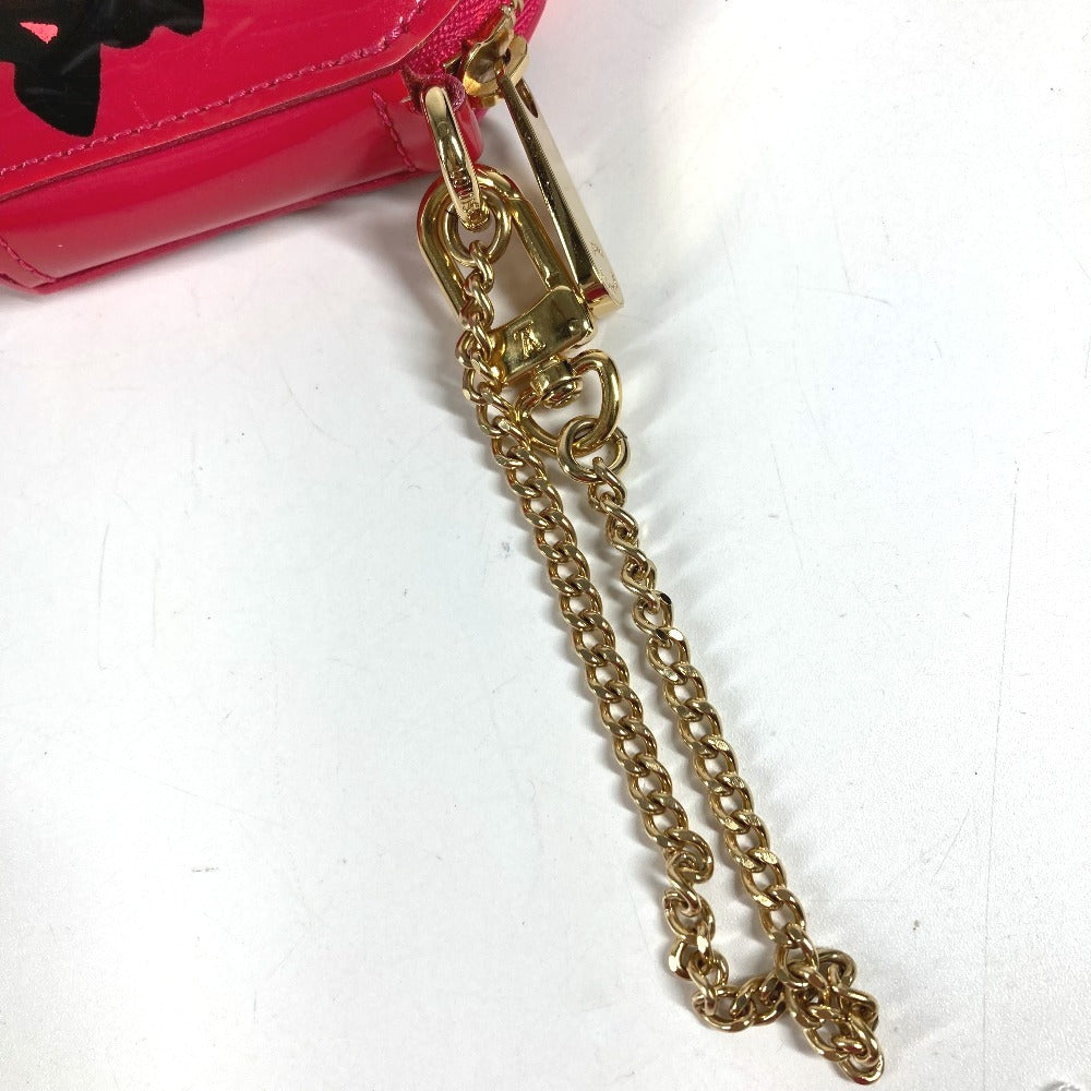 LOUIS VUITTON M93690 Monogram Vernis Rose Portemonnaie Chapeau Stephen Sprouse Wallet Coin Purse Coin Case Monogram Vernis Canvas Ladies Pink