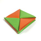 HERMES Zulu Bicolor Square Wallet Coin Purse Leather Unisex Green