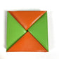 HERMES Zulu Bicolor Square Wallet Coin Purse Leather Unisex Green