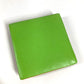 HERMES Zulu Bicolor Square Wallet Coin Purse Leather Unisex Green