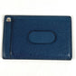 HERMES Chu Chu Logo Sellier Card Case Pass Case Card Holder Leather Unisex Navy