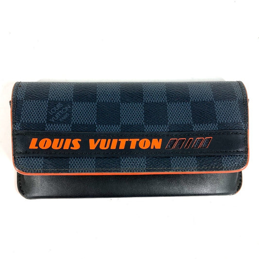 LOUIS VUITTON GI0380 ダミエコバルト エテュイリュネット ウディ アイウェア 眼鏡 メガネケース サングラスケース ポーチ ポーチ ダミエコバルトキャンバス ユニセックス ネイビー