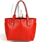 LOEWE Logo Heritage Shoulder Tote Bag Leather Unisex Orange-Red