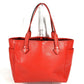LOEWE Logo Heritage Shoulder Tote Bag Leather Unisex Orange-Red