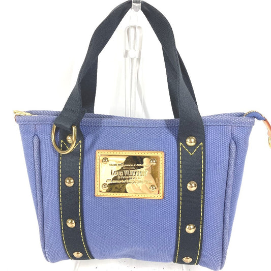 LOUIS VUITTON M40090 アンティグア カバPM カバ PM カバン トートバッグ ハンドバッグ キャンバス ユニセックス ブルー