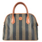 FENDI Vintage Pecan Logo Bag Handbag Tote Bag PVC/Leather Women's Khaki