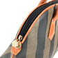 FENDI Vintage Pecan Logo Bag Handbag Tote Bag PVC/Leather Women's Khaki