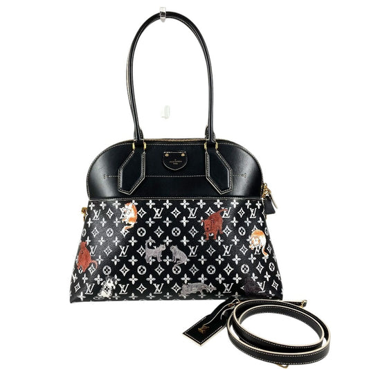 LOUIS VUITTON M44403 キャットグラム 猫 グレースコディントンコラボ アルマスープル トートバッグ カバン 肩掛け ショルダーバッグ レザー レディース ノワール ブラック