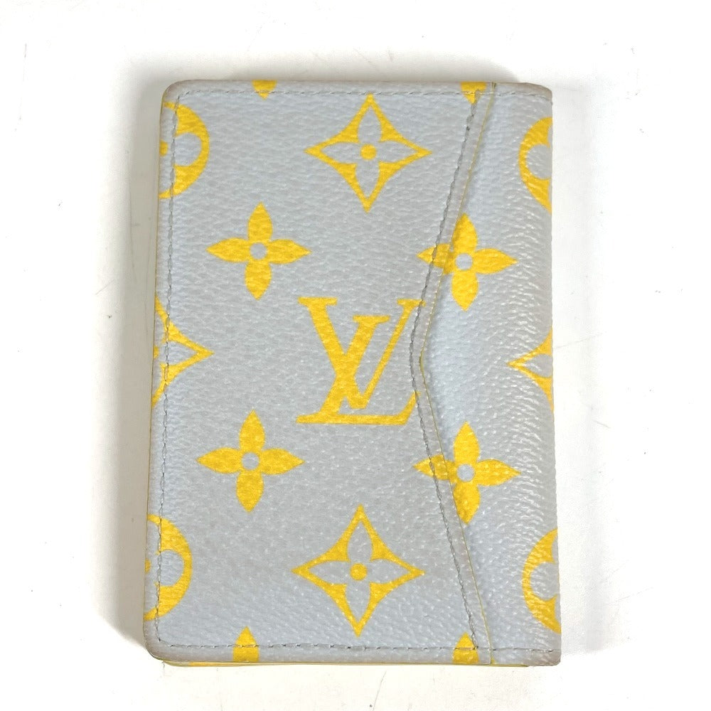 LOUIS VUITTON M14769 Monogram Organizer de Poche Bi-fold Pass Case, Business Card Holder, Card Case, Leather, Unisex, Gray