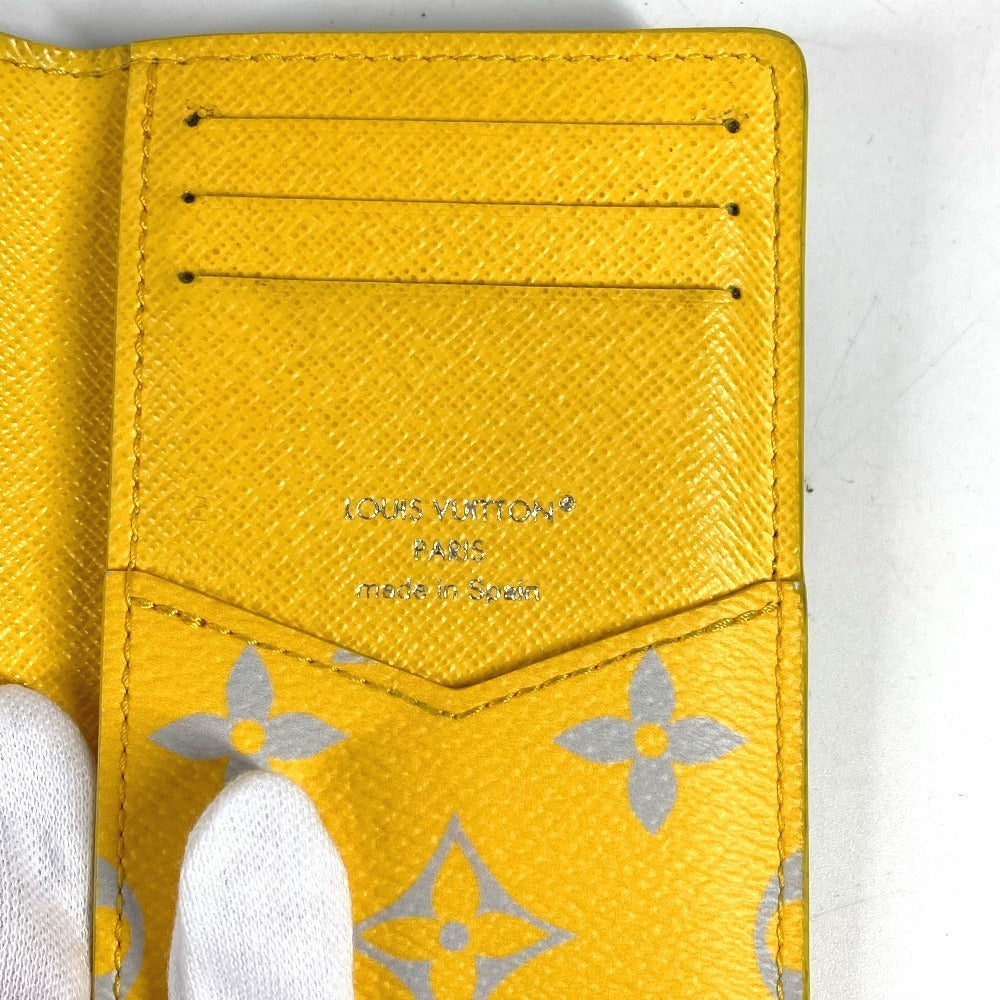 LOUIS VUITTON M14769 Monogram Organizer de Poche Bi-fold Pass Case, Business Card Holder, Card Case, Leather, Unisex, Gray