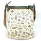 LOEWE 160th Anniversary Logo Crossbody Bag Pochette All-over Print Shoulder Bag Leather/Canvas Unisex Beige