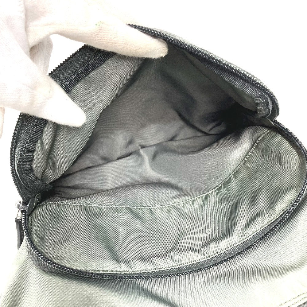 PRADA BT0953 Triangle Logo Flap Crossbody Messenger Bag Shoulder Bag Leather/Nylon Unisex Gray