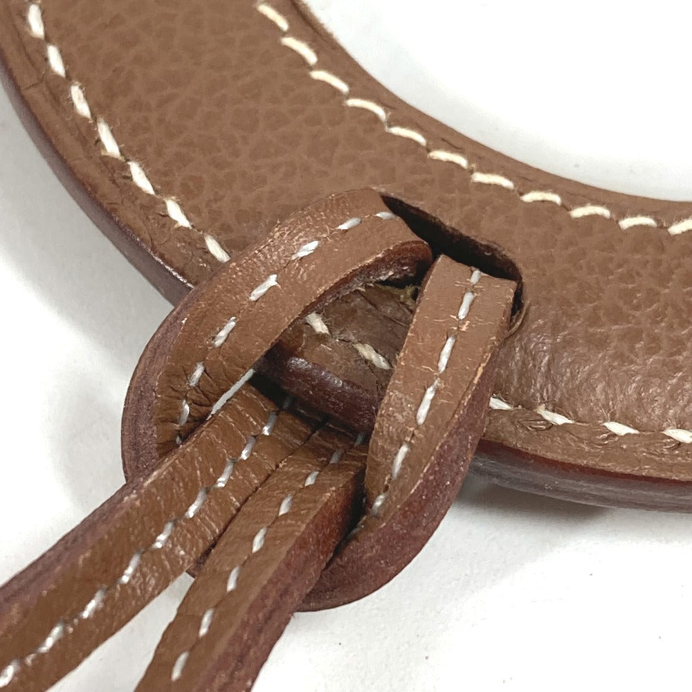 HERMES ルーペ ネックレス アクセサリー 紐 ネックレス レザー ユニセックス ブラウン