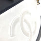 CHANEL ヴィンテージ バイカラー CC ココマーク ロゴ Wチェーン カバン 肩掛け トートバッグ チェーンバッグ ショルダーバッグ レザー ユニセックス ホワイト