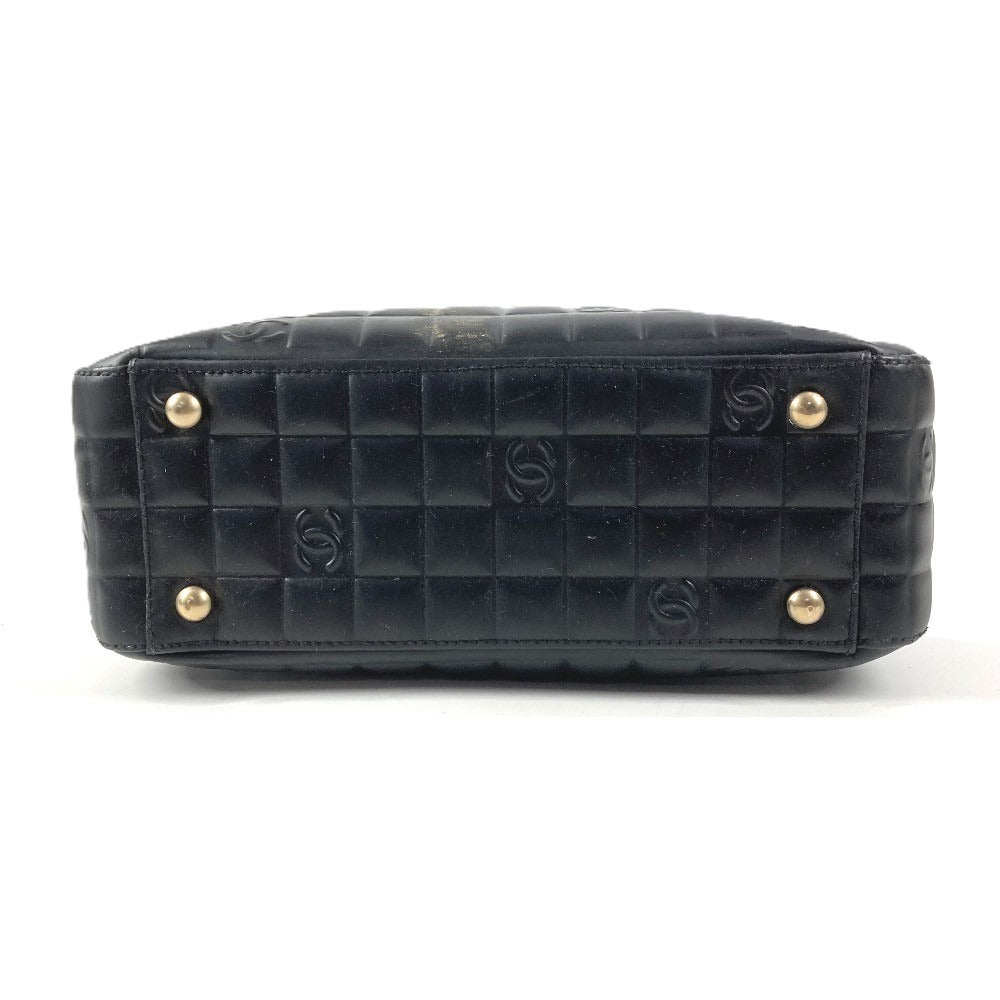CHANEL ヴィンテージ ロゴ CC ココマーク チョコバー カバン トートバッグ ハンドバッグ レザー ユニセックス ブラック