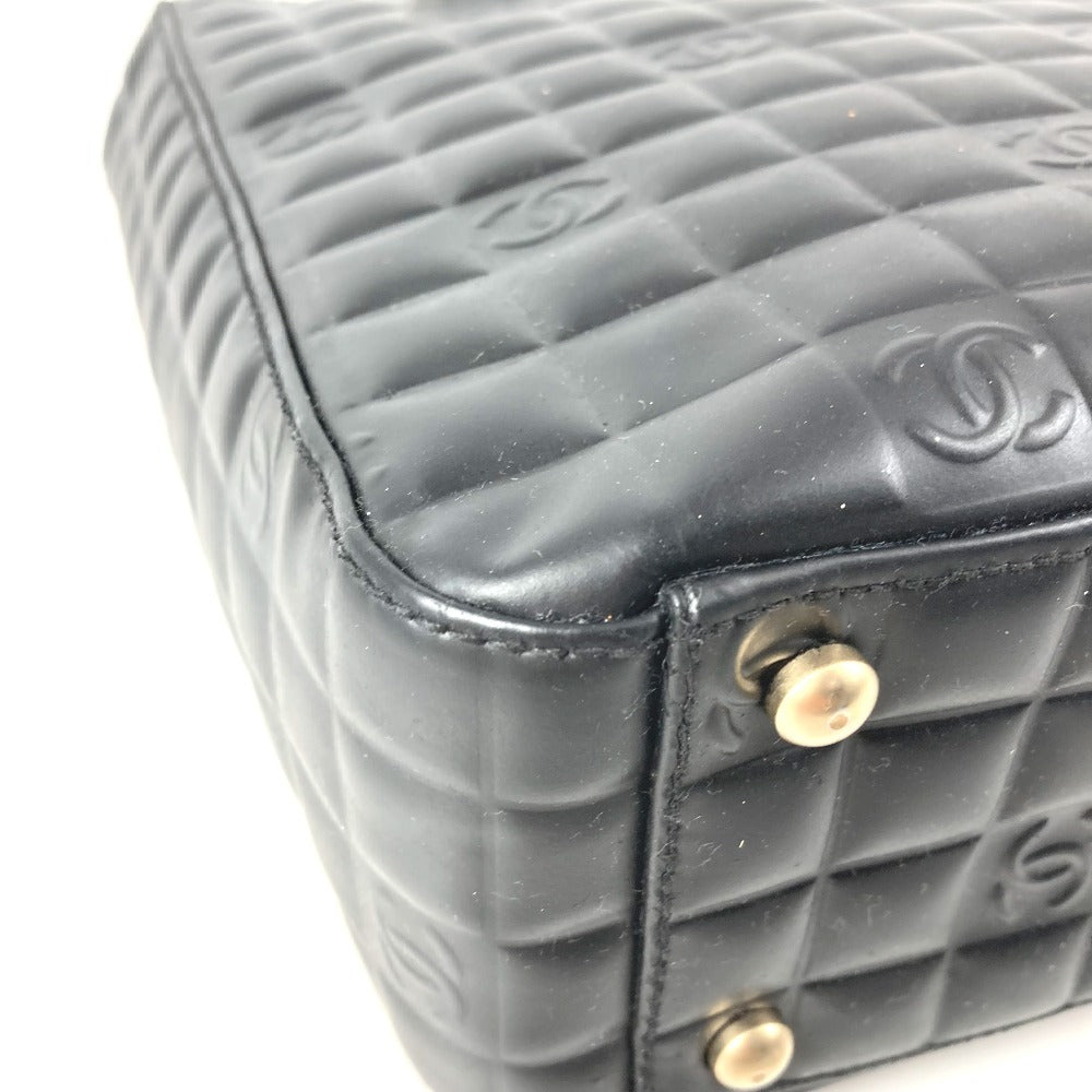 CHANEL ヴィンテージ ロゴ CC ココマーク チョコバー カバン トートバッグ ハンドバッグ レザー ユニセックス ブラック
