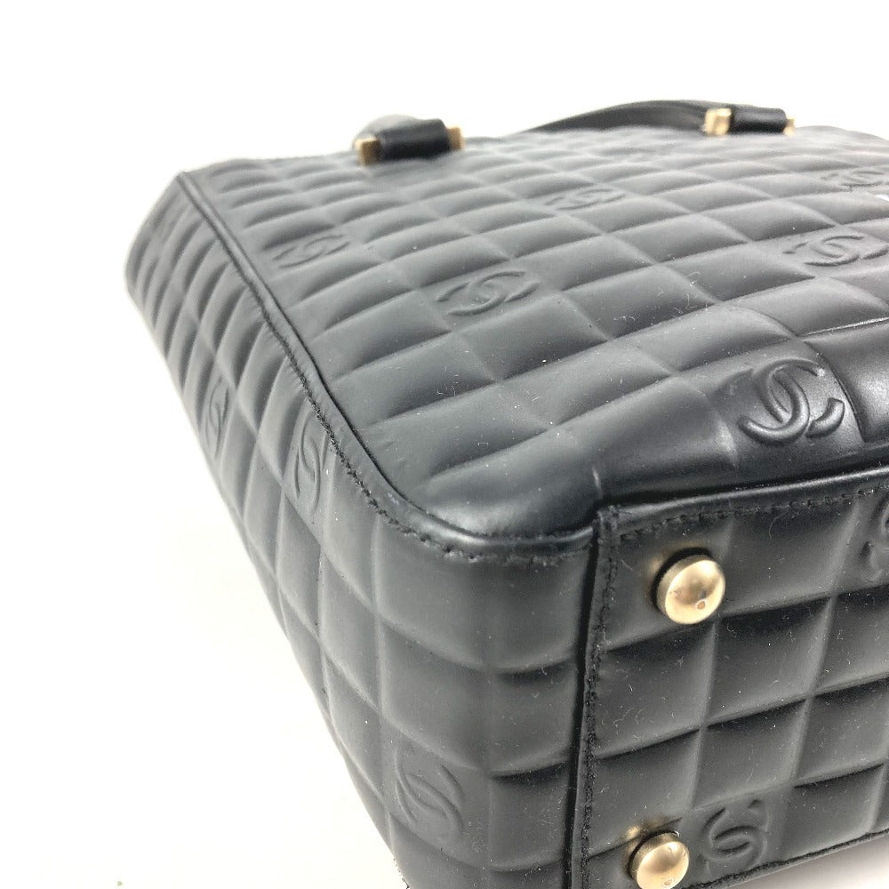 CHANEL ヴィンテージ ロゴ CC ココマーク チョコバー カバン トートバッグ ハンドバッグ レザー ユニセックス ブラック
