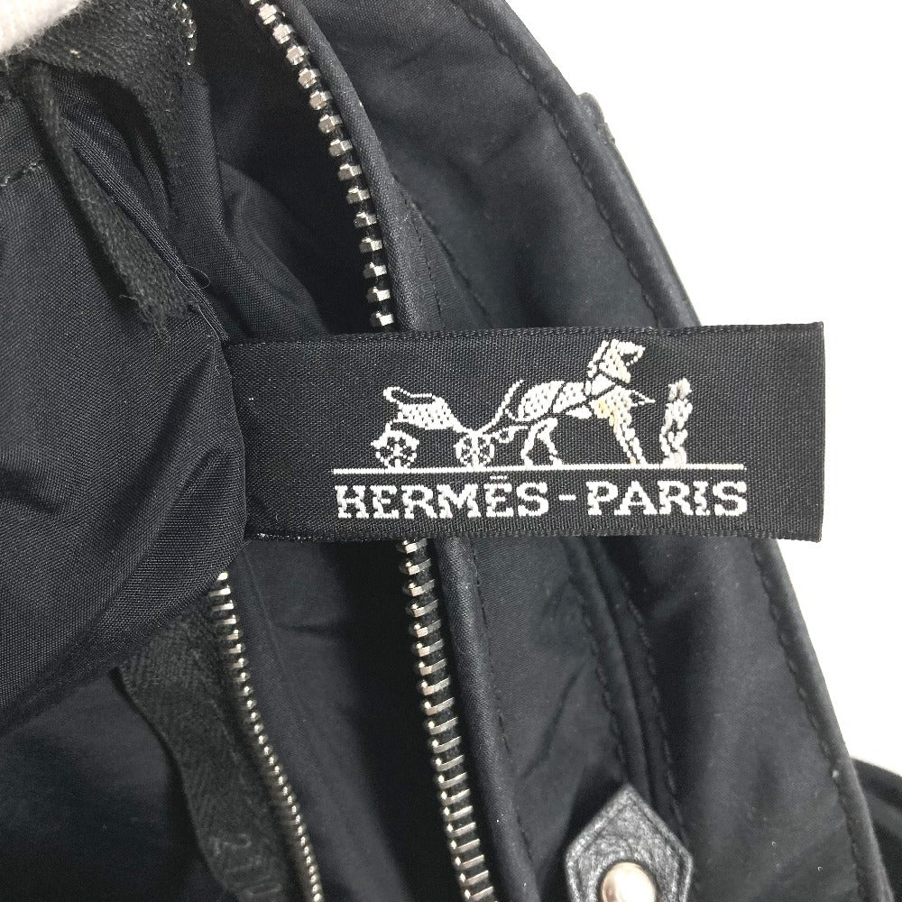 HERMES アカプルコ バンドリエール PM カバン 斜め掛け ポシェット ショルダーバッグ ナイロン ユニセックス ブラック