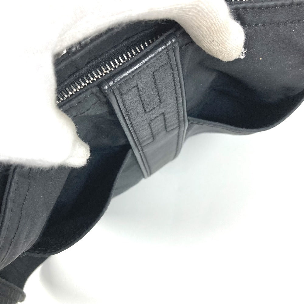 HERMES アカプルコ バンドリエール PM カバン 斜め掛け ポシェット ショルダーバッグ ナイロン ユニセックス ブラック