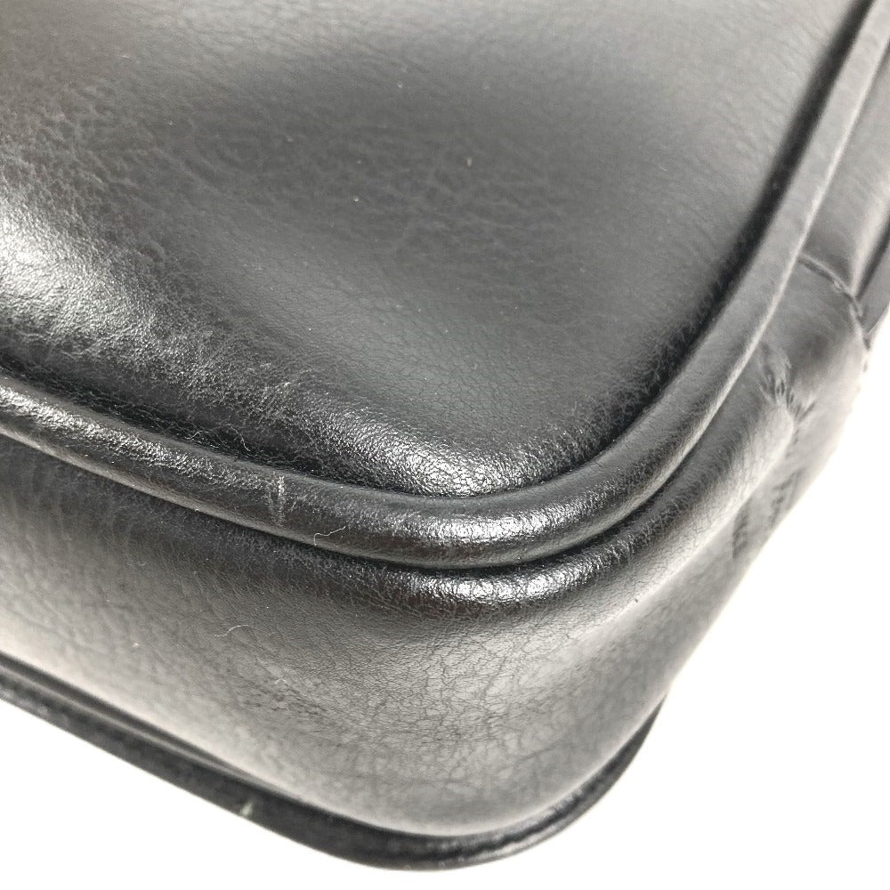Salvatore Ferragamo メッセンジャーバッグ ロゴ 斜め掛け カバン フラップ ショルダーバッグ レザー ユニセックス ブラック