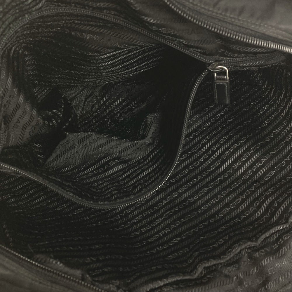 PRADA Briefcase Document Bag Triangle Logo Triangle Logo Plate Bag Tote Bag Shoulder Bag 2-Way Bag Shoulder Bag Business Bag Leather/Nylon Unisex Black