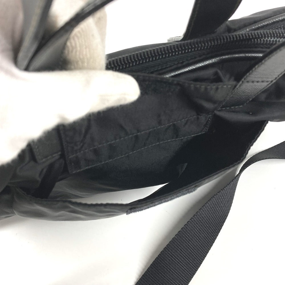 PRADA Briefcase Document Bag Triangle Logo Triangle Logo Plate Bag Tote Bag Shoulder Bag 2-Way Bag Shoulder Bag Business Bag Leather/Nylon Unisex Black