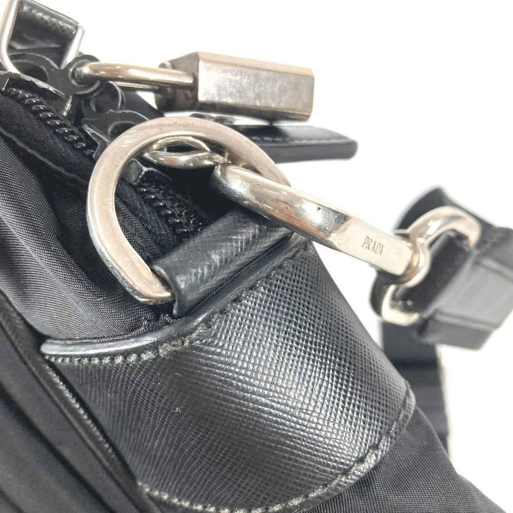 PRADA Briefcase Document Bag Triangle Logo Triangle Logo Plate Bag Tote Bag Shoulder Bag 2-Way Bag Shoulder Bag Business Bag Leather/Nylon Unisex Black