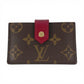 LOUIS VUITTON M69762 Monogram Porte Cartes Business Card Holder Pass Case Card Case Monogram Canvas Unisex Fushia Brown