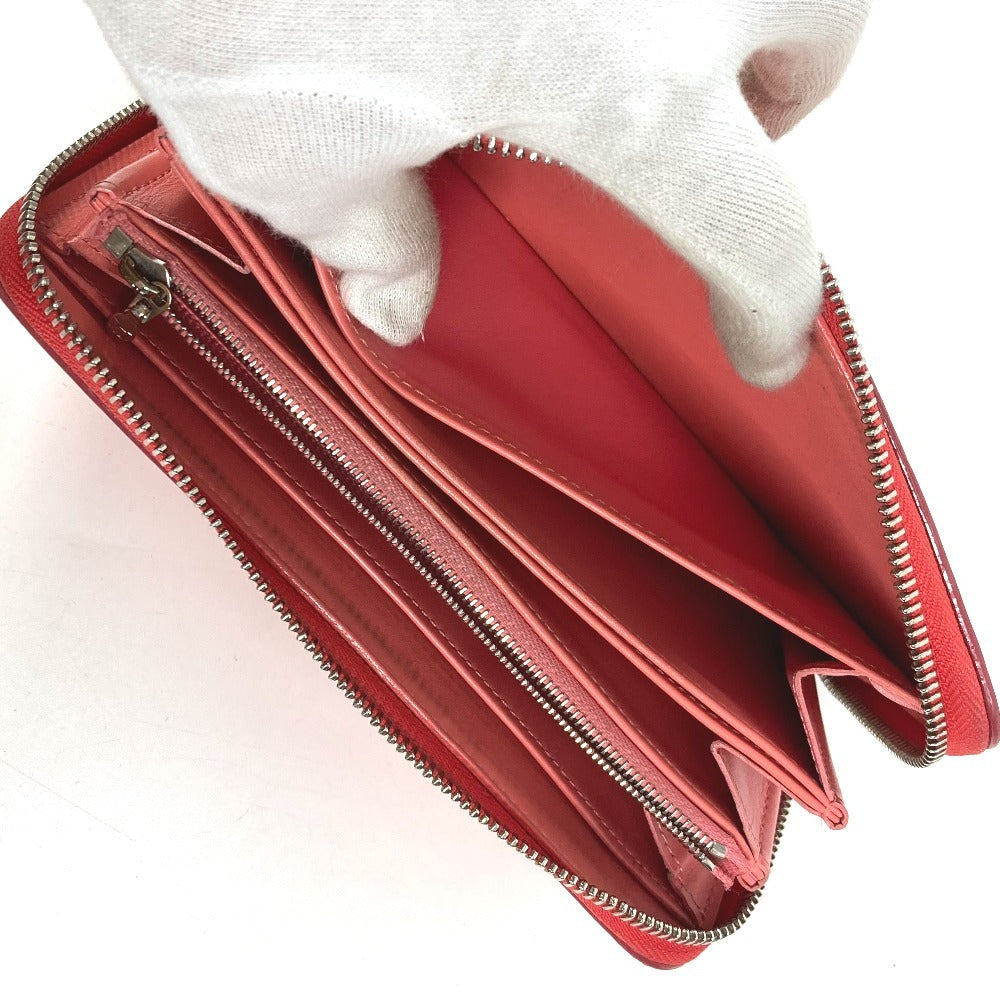 LOUIS VUITTON M58036 Monogram Vernis Rayures Zippy Wallet Long Wallet Round Fastener Long Wallet Monogram Vernis Canvas Unisex Poppy Petal Pink
