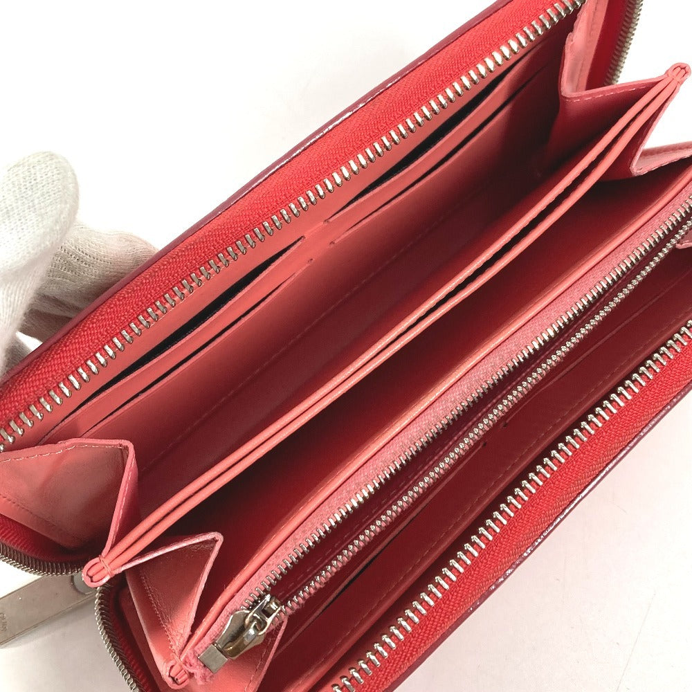 LOUIS VUITTON M58036 Monogram Vernis Rayures Zippy Wallet Long Wallet Round Fastener Long Wallet Monogram Vernis Canvas Unisex Poppy Petal Pink