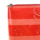 LOUIS VUITTON M58036 Monogram Vernis Rayures Zippy Wallet Long Wallet Round Fastener Long Wallet Monogram Vernis Canvas Unisex Poppy Petal Pink