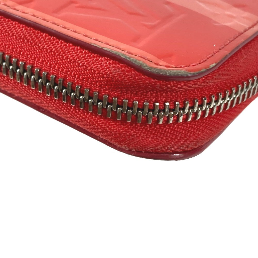 LOUIS VUITTON M58036 Monogram Vernis Rayures Zippy Wallet Long Wallet Round Fastener Long Wallet Monogram Vernis Canvas Unisex Poppy Petal Pink