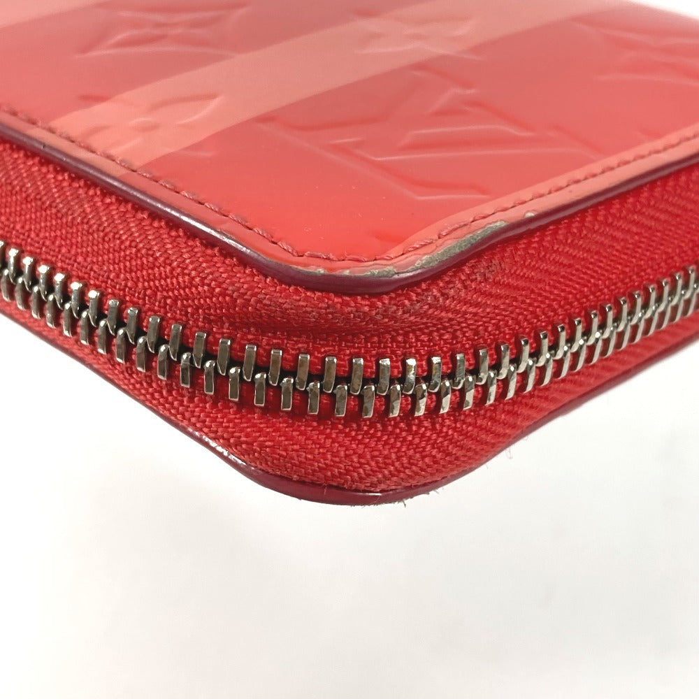 LOUIS VUITTON M58036 Monogram Vernis Rayures Zippy Wallet Long Wallet Round Fastener Long Wallet Monogram Vernis Canvas Unisex Poppy Petal Pink