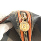 FENDI Vintage Pequin Mini Boston Bag Handbag PVC/Leather Unisex Khaki