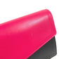 SAINT LAURENT PARIS 318026 Bicolor Bag Pouch Flap Clutch Bag Leather Unisex Black