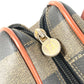 FENDI Vintage Logo Pecan Bag Tote Bag Flap Handbag PVC/Leather Unisex Khaki