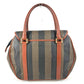 FENDI Vintage Logo Pecan Bag Tote Bag Flap Handbag PVC/Leather Unisex Khaki