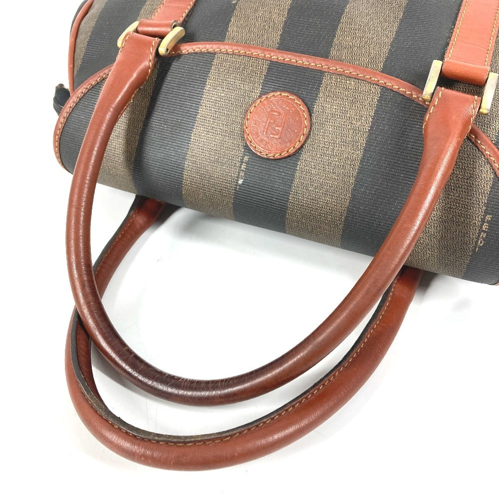 FENDI Vintage Logo Pecan Bag Tote Bag Flap Handbag PVC/Leather Unisex Khaki