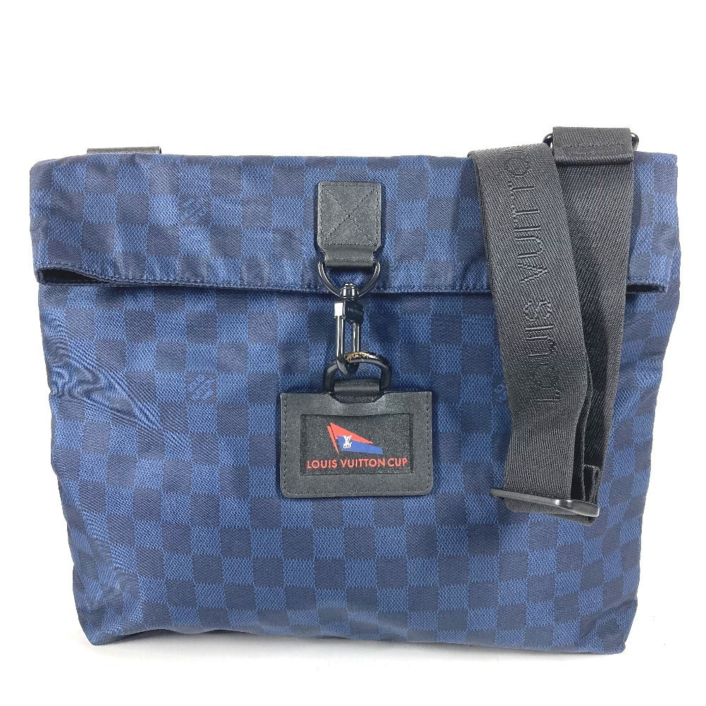 LOUIS VUITTON N41251 Damier Challenge LV Cup Alizé กระเป๋าสะพายข้าง ไนลอน ยูนิเซ็กส์ สีน้ำเงิน