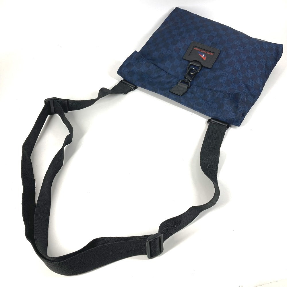 LOUIS VUITTON N41251 Damier Challenge LV Cup Alizé กระเป๋าสะพายข้าง ไนลอน ยูนิเซ็กส์ สีน้ำเงิน