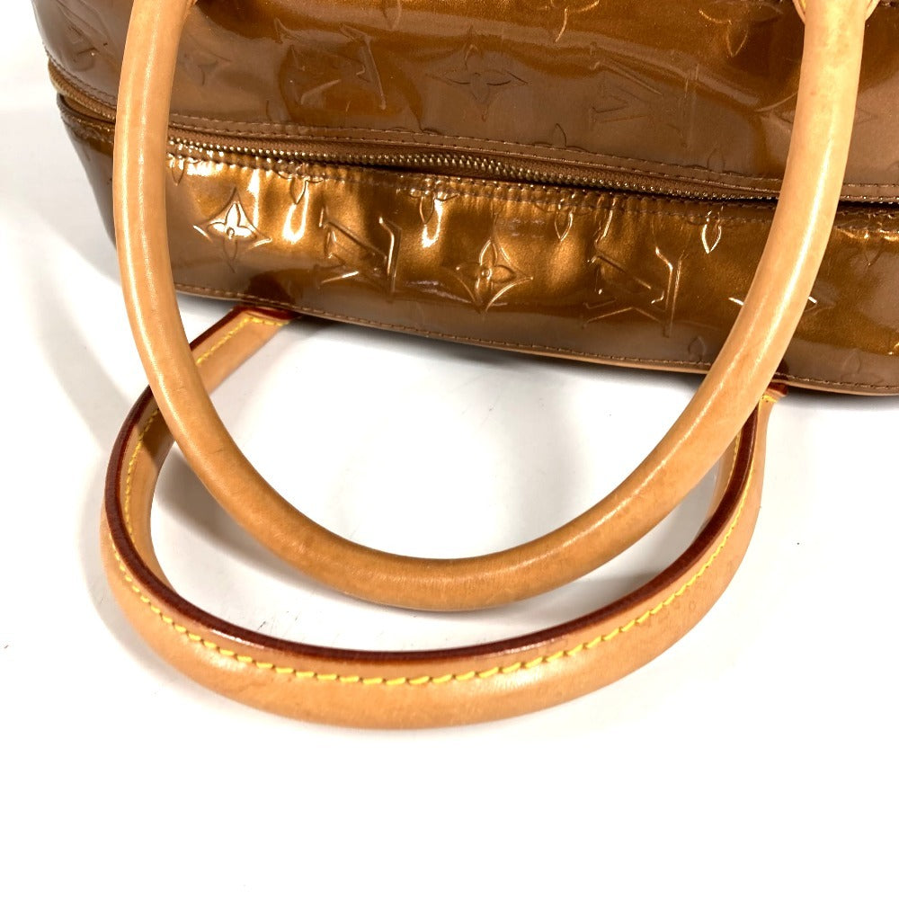 LOUIS VUITTON M91103 Monogram Vernis Tompkins Square Bag Boston Bag Handbag Monogram Vernis Canvas Women's Bronze Brown