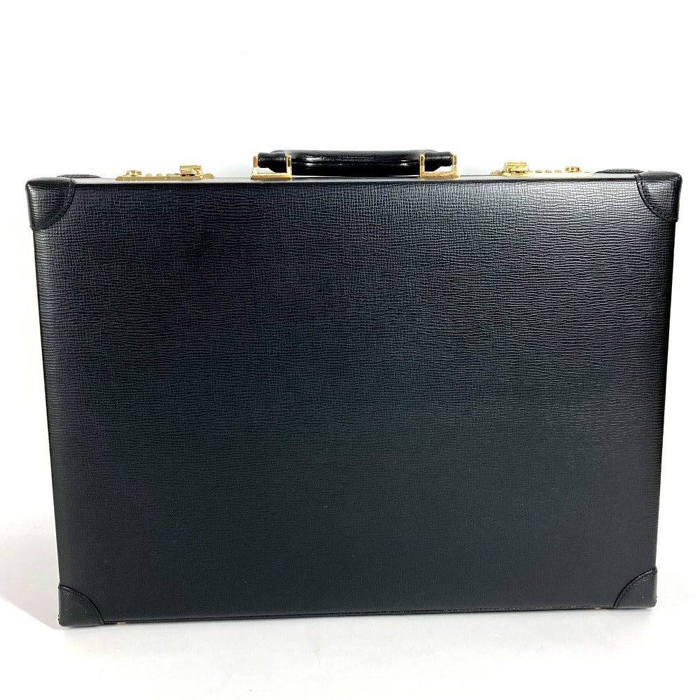 LOEWE ヴィンテージ ロゴ アナグラム アタッシュケース カバン トートバッグ ビジネスバッグ BOX ハンドバッグ レザー ユニセックス ブラック