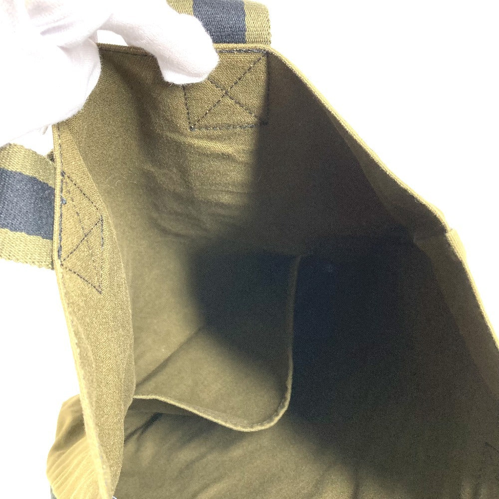 HERMES Fourre-tout Cabas Fourre-tout Cabas Bag Tote Bag Vertical Handbag Cotton Unisex Khaki
